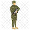 Fighting Soldier Military Person Fighter Icon