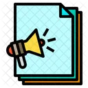 Megaphone Files Paper Icon