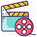 Clapperboard Slat Board Film Reel Icon