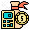 Money Bag Calculator Tools Account Icon