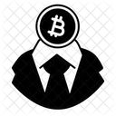 White Collar Btc Pen Draw Icon