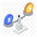 Financial Balance Dollar Vs Euro Money Comparison Icon