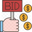 Financial Bidding  Icon