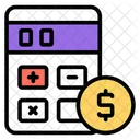 Financial Calculation Calculator Financial Accountancy Icon