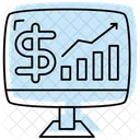 Financial Data Color Shadow Thinline Icon Icon