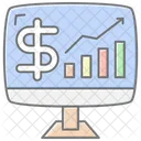 Financial Data Lineal Color Icon Icon