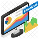 Financial Data Statistics Infographic Chart Icon