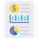 Financial Data Report Financial Report Business Report Icon