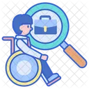 Job Seeker Find Disabled Job Job Icon