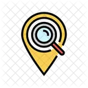 Geolocation Marker Magnifying Icon