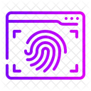 Finger Scanner Browser Security Icon