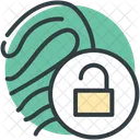 Fingerprint Lock Sign Icon