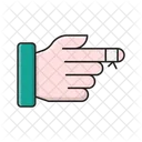 Finger Schnitt Verband Symbol