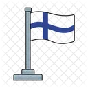 Finlandia Pais Bandeira Ícone