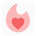 Fire Heart Flame Icon