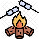 Fire Marshmallow Burn Icon