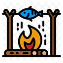 Fish Grill Cook Fire Food Icon