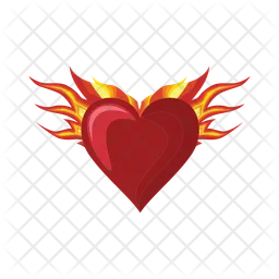 Fire in heart  Icon