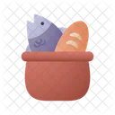 Fish Basket Fish Bread Icon