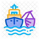 Fishing Ship Process Icon