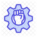 Fist And Gear  Icon