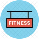 Fitness Schild Zeichen Symbol