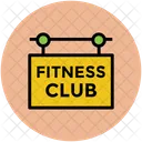 Fitness Letrero Club Icono