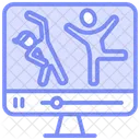 Fitness Classes Duotone Line Icon Icon