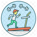 Fitness Club Gym Running Icon