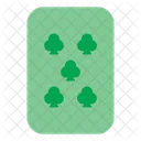 Five Of Clubs  Icon