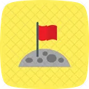 Flag At Moon Icon