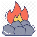 Flame Rock Fire Icon