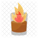 Flaming Drink Hot Drink Juice Icon