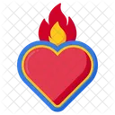 Flaming Heart Burning Heart Heart Fire Symbol