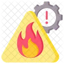 Flammable Hot Warning Icon