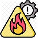 Flammable Hot Warning Icon