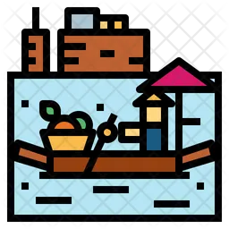 Floating Market  Icon