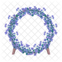 Floral blue ornamental gate  Icon