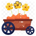 Flower Cart Barrow Handbarrow Icon