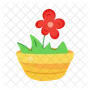 Beautiful Flower Flower Pot Houseplant Icon