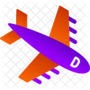 Ankunft des Flugzeugs  Symbol