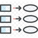 Flux De Donnees Organigramme Diagramme Icône