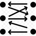 Flux De Donnees Graphique Diagramme Icône