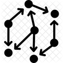 Flux De Donnees Organigramme Connexion Icône