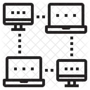 Reseau Flux De Travail Acces Icône