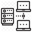 Flux De Travail Reseau Serveur Base De Donnees Icône