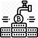 Fluxo De Bitcoin Fluxo De Dinheiro Torneira De Dinheiro Bitcoin Ícone
