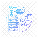 Sistema De Gerenciamento De Frota Gerenciamento Da Cadeia De Suprimentos Sistema De Gerenciamento De Transporte Ícone