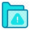 Folder Alert Data Storage Icon