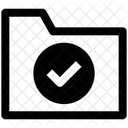 Folder Accept Verification Mark Check Mark Icon